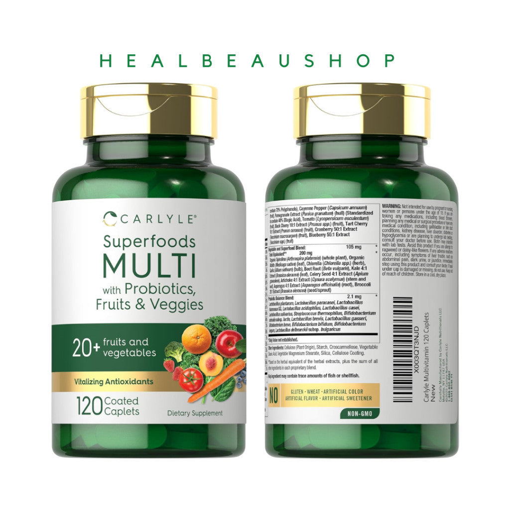 Carlyle Superfoods Multi with Probiotics, Fruits and Veggies 120ccp Original