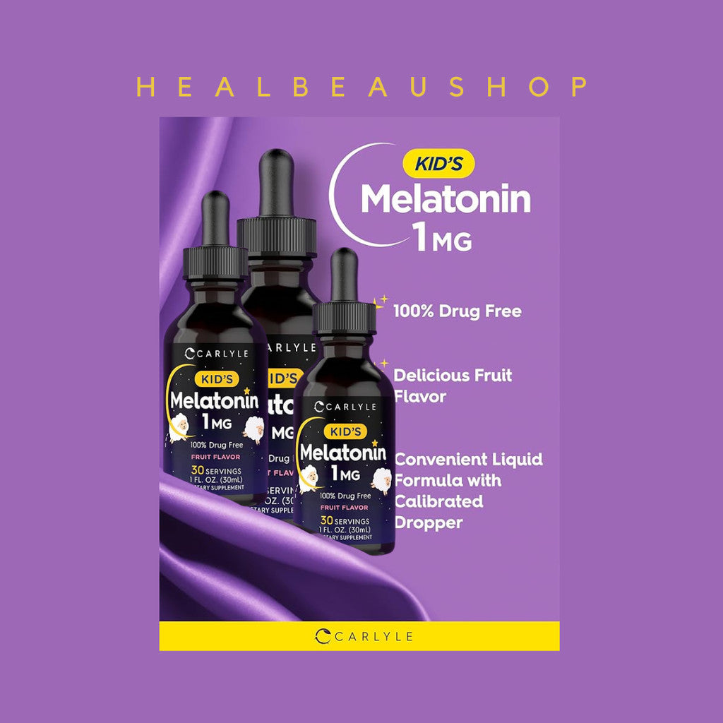 Carlyle Melatonin Liquid Kids Anak Tidur Nyenyak 1mg Rasa Buah Drug Free Ori USA