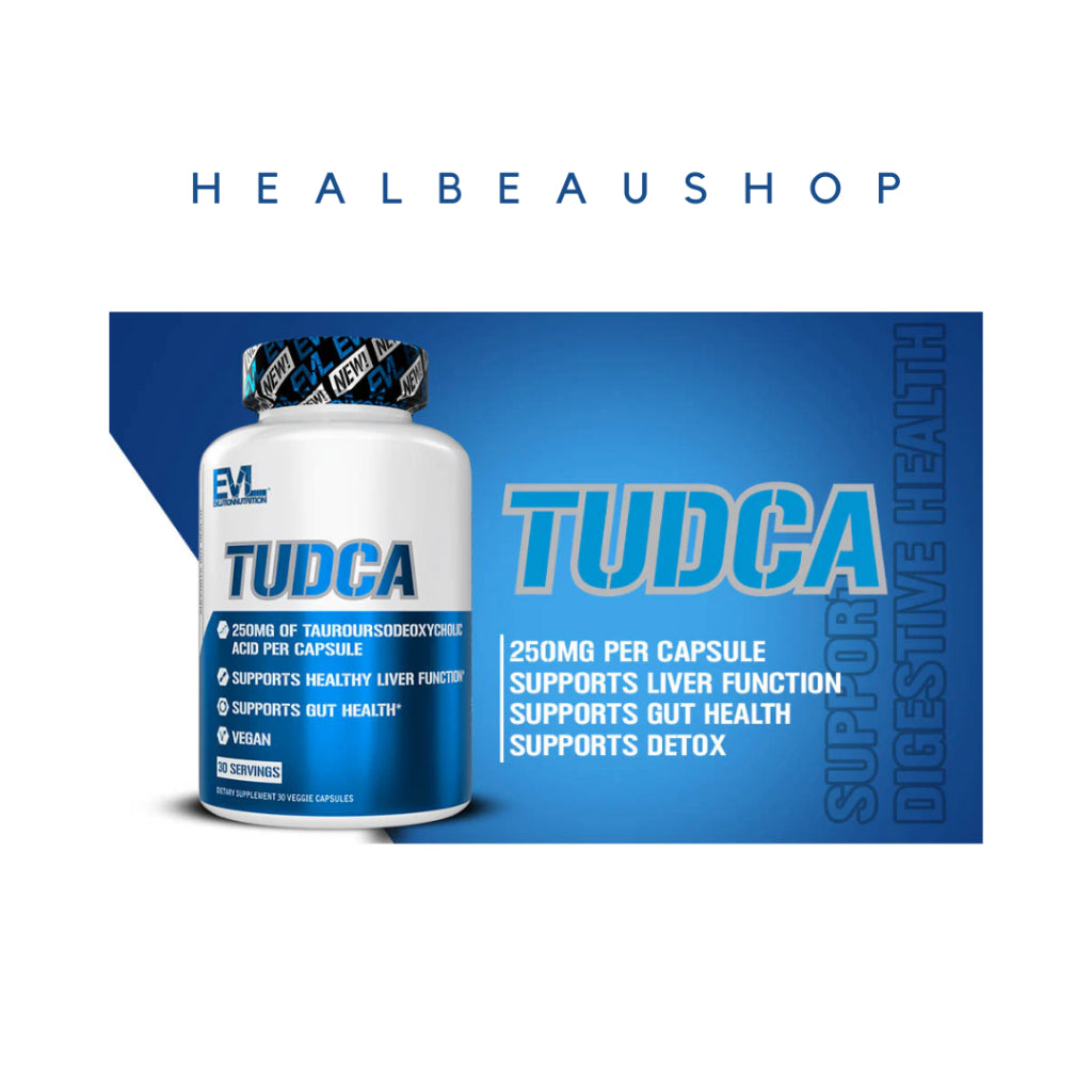 EVL Nutrition TUDCA Tauroursodeoxycholic Acid 250mg 30vcaps Detox Liver Halal