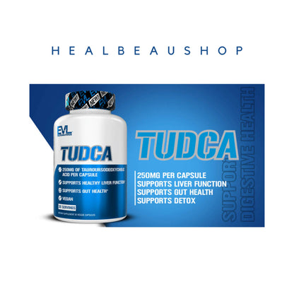 EVL Nutrition TUDCA Tauroursodeoxycholic Acid 250mg 30vcaps Detox Liver Halal