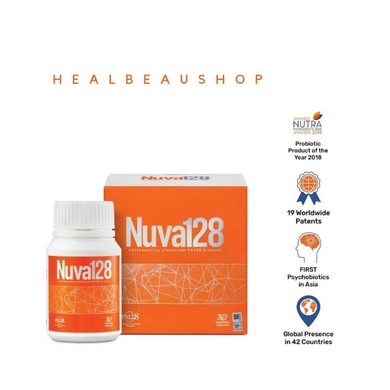 Nuva 128 Happiness Probiotic Plantarum PS 128 Probiotik Kesehatan Mental 30caps