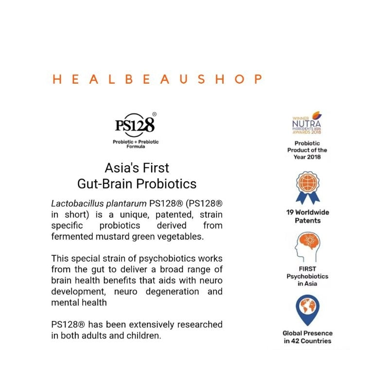 Nuva 128 Happiness Probiotic Plantarum PS 128 Probiotik Kesehatan Mental 30caps