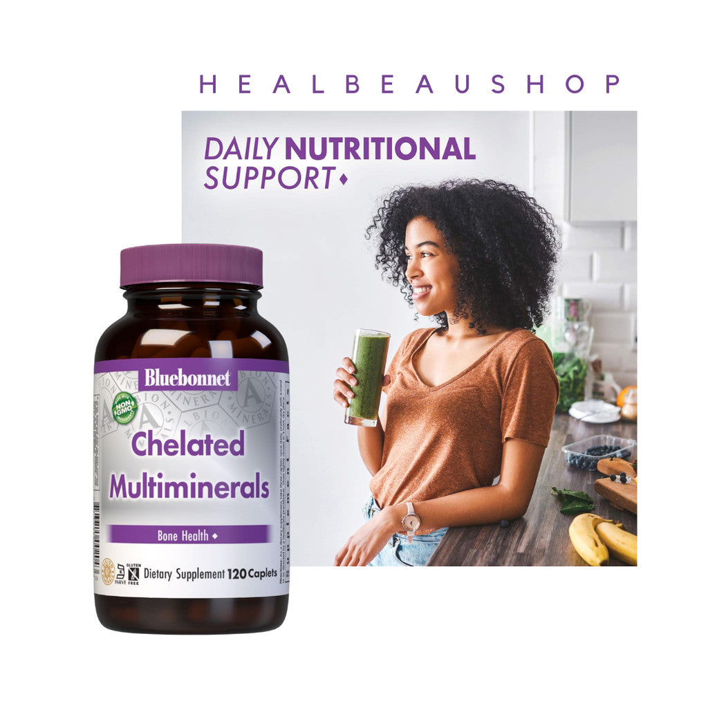 Bluebonnet Nutrition Chelated Multiminerals 120caplets Zinc Copper Magnesium etc