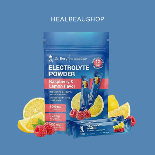 Dr. Berg Electrolytes Powder 50serving Diet Detox Potassium Magnesium Ori USA