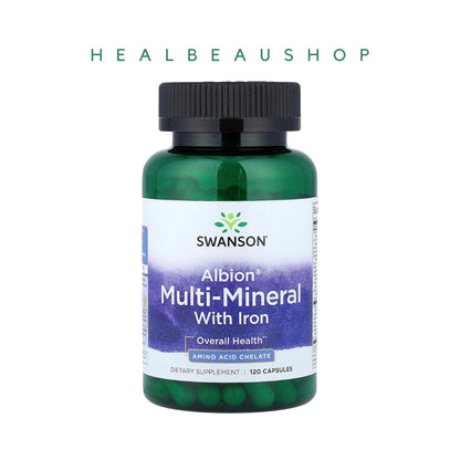 Swanson Albion Multi-MIneral With & Without Iron 120 CAPS Kesehatan Tulang & Otot