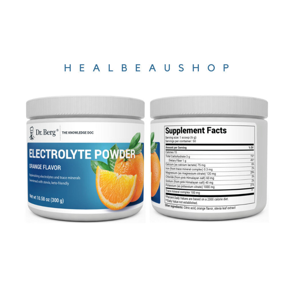 Dr. Berg Electrolytes Powder 50serving Diet Detox Potassium Magnesium Ori USA