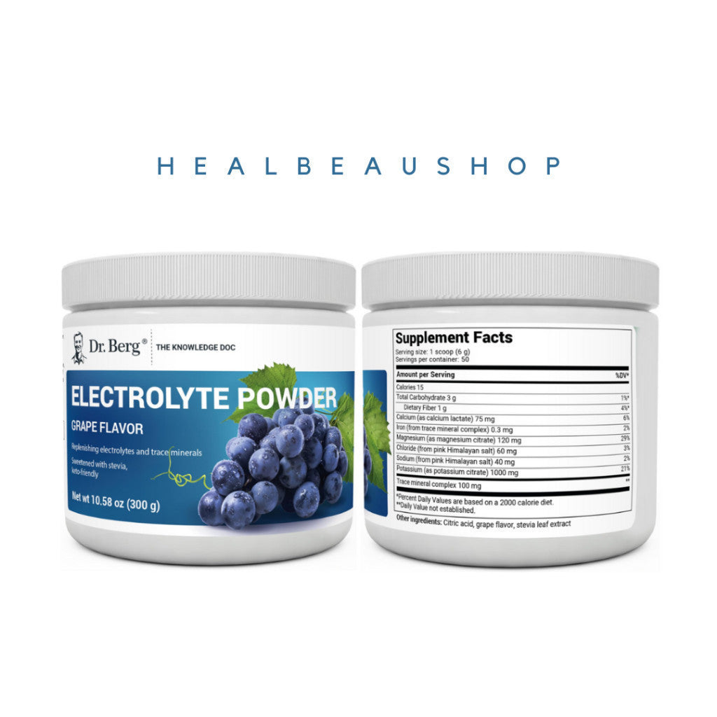 Dr. Berg Electrolytes Powder 50serving Diet Detox Potassium Magnesium Ori USA