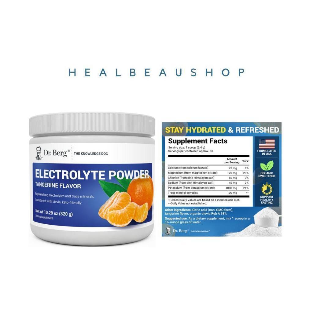 Dr. Berg Electrolytes Powder 50serving Diet Detox Potassium Magnesium Ori USA