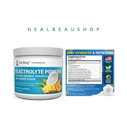 Dr. Berg Electrolytes Powder 50serving Diet Detox Potassium Magnesium Ori USA