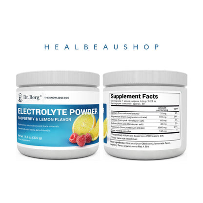Dr. Berg Electrolytes Powder 50serving Diet Detox Potassium Magnesium Ori USA