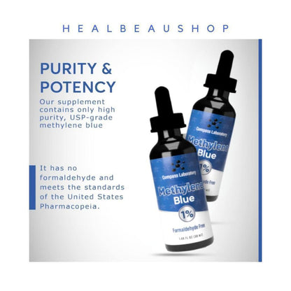 Methylene Blue 1% 50ml USP grade Vitamin Otak