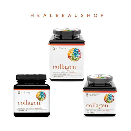 Youtheory Hydrolyzed Collagen 6000mg Hair Skin Nails 120 160 290 tablet Ori US