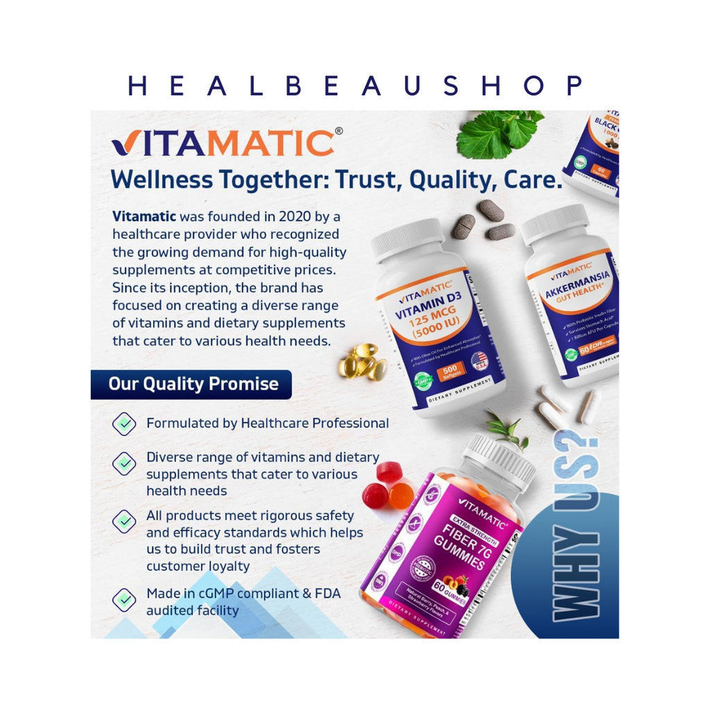 Vitamatic Lactobacillus Salivarius 2 Billion CFU & 10 Billion Complex 60 DRCaps