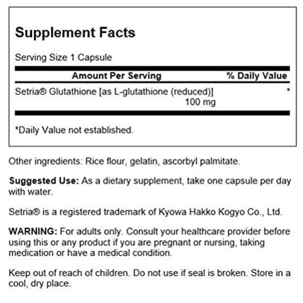 Swanson Setria Japan L-Glutathione 100mg isi 100caps Ori USA