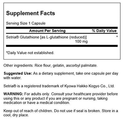 Swanson Setria Japan L-Glutathione 100mg isi 100caps Ori USA