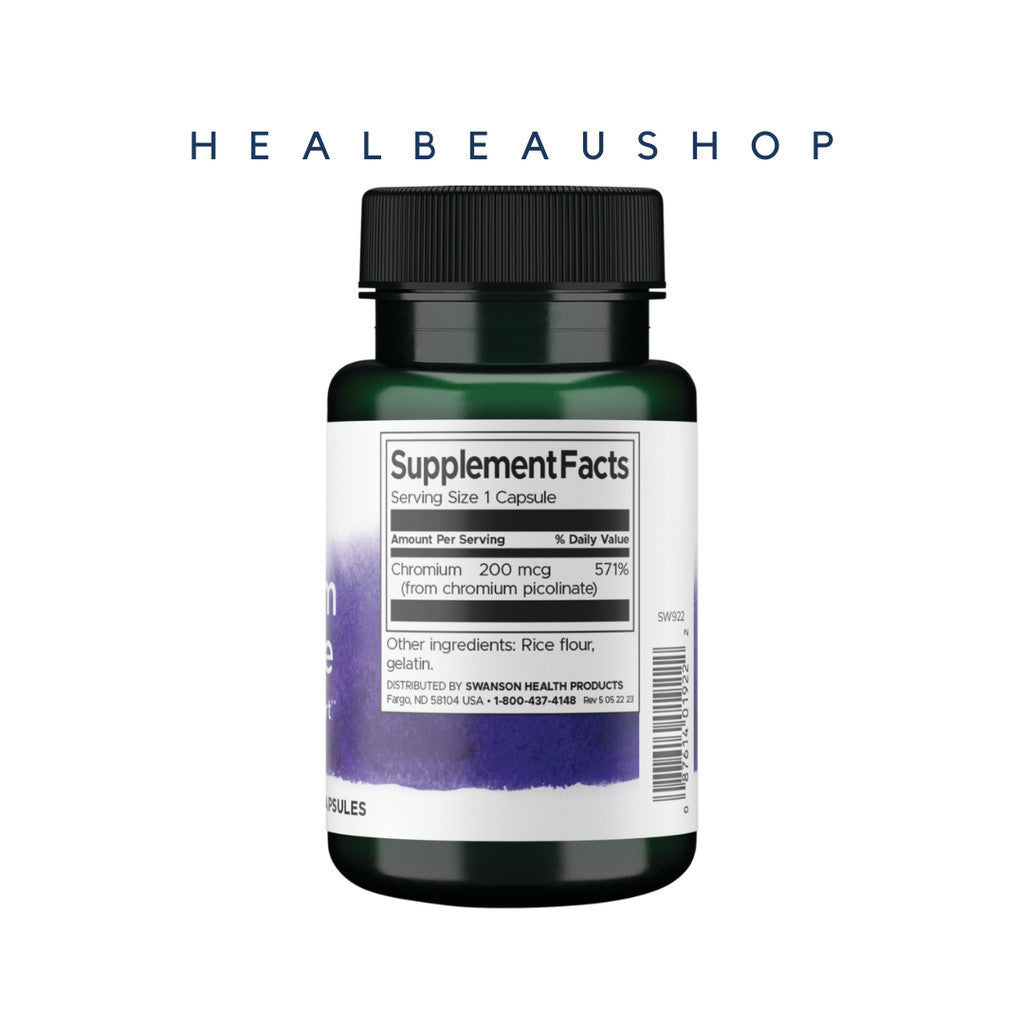 Swanson Chromium Picolinate 200mcg Original USA