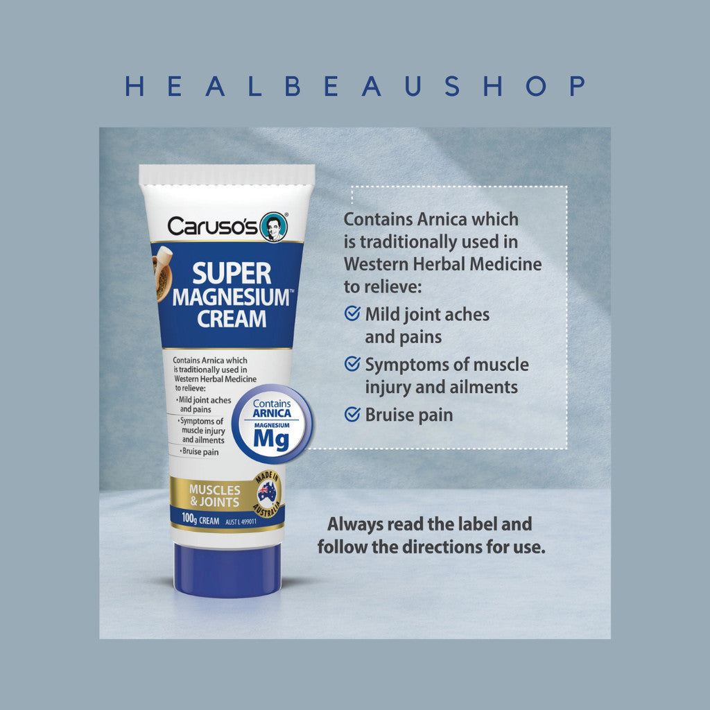 Caruso's Super Magnesium Cream Pereda Nyeri Artritis Otot Sendi Ori AS