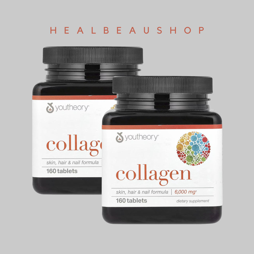 Youtheory Hydrolyzed Collagen 6000mg Hair Skin Nails 120 160 290 tablet Ori US