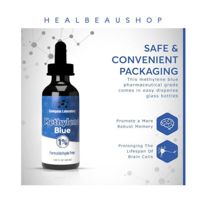 Methylene Blue 1% 50ml USP grade Vitamin Otak