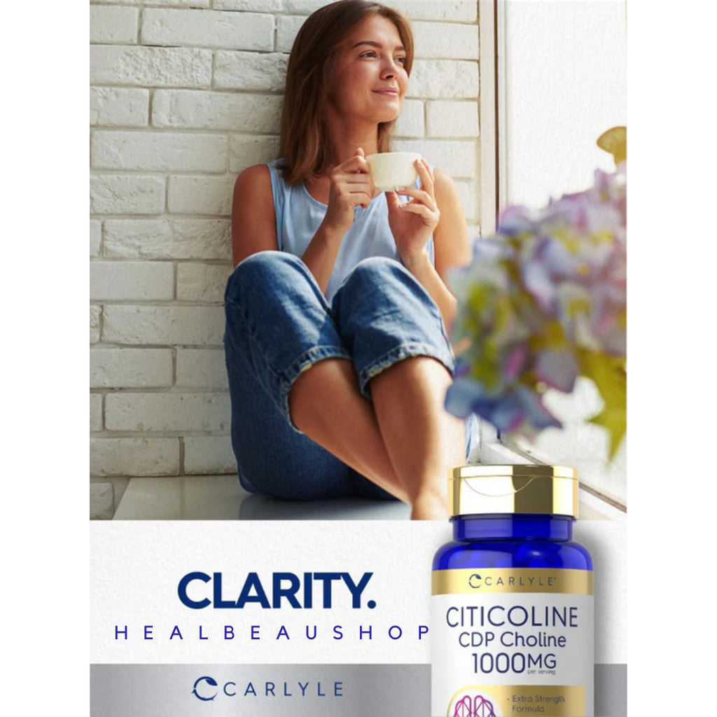 Carlyle Citicoline CDP Choline 1000mg – 60 Capsules | Brain, Memory & Nervous System Support Supplement