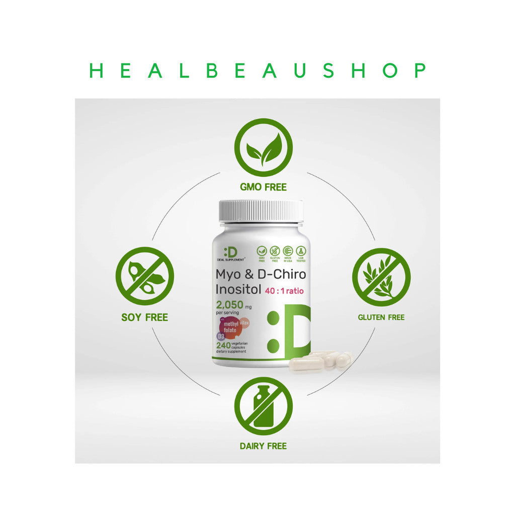 Deal Myo-Inositol & D-Chiro Inositol (40:1), 240 Veggie Capsules