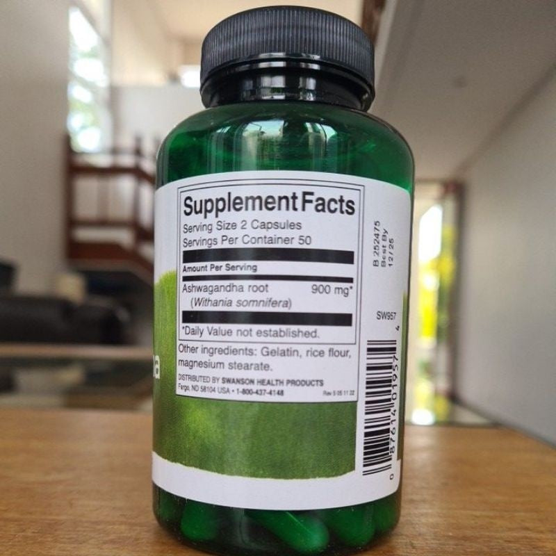Swanson Full Spectrum Ashwagandha 450 mg Isi 100 Caps Original USA