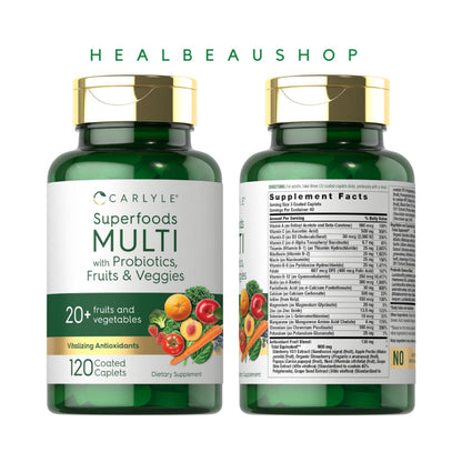 Carlyle Superfoods Multi with Probiotics, Fruits and Veggies 120ccp Original