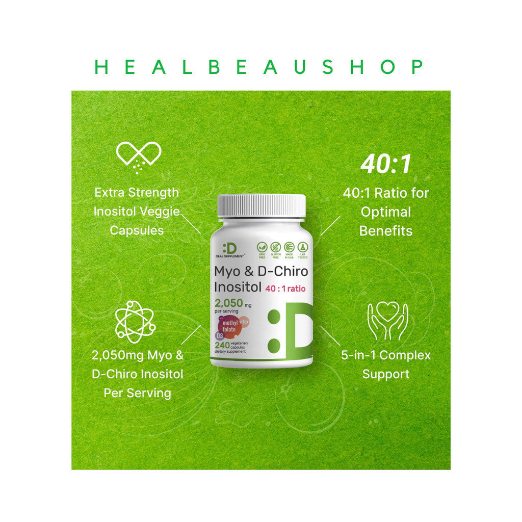 Deal Myo-Inositol & D-Chiro Inositol (40:1), 240 Veggie Capsules