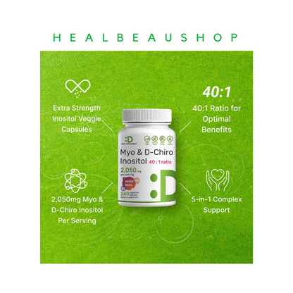Deal Myo-Inositol & D-Chiro Inositol (40:1), 240 Veggie Capsules