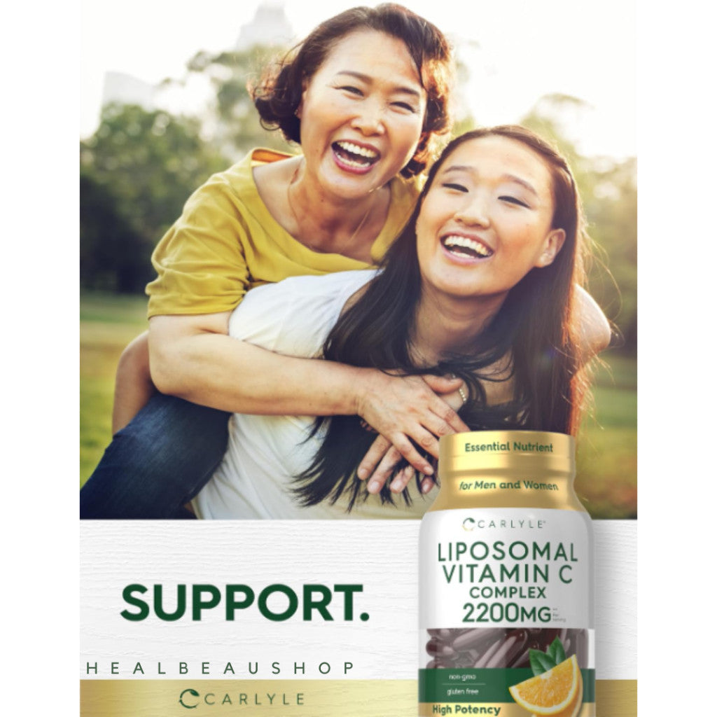 Carlyle Liposomal Vitamin C 2200mg 90Softgels Antioksidan Imun Ori USA