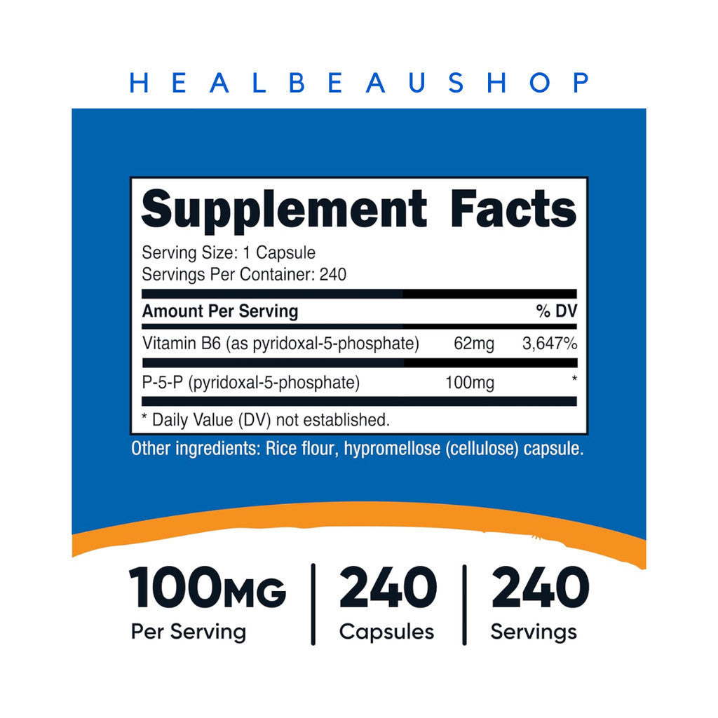 Nutricost P-5-P Pyridoxal-5-Phosphate 50mg  240caps