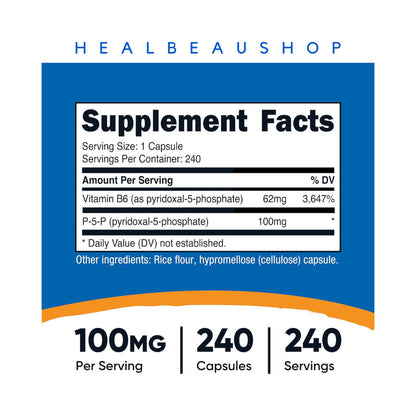 Nutricost P-5-P Pyridoxal-5-Phosphate 50mg  240caps
