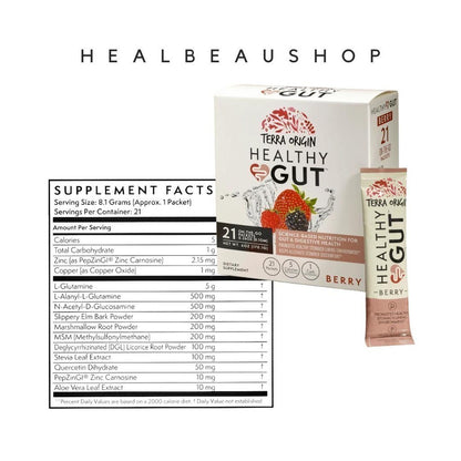 Terra Origin Healthy Gut Powder Kesehatan Pencernaan Rasa Peach banana