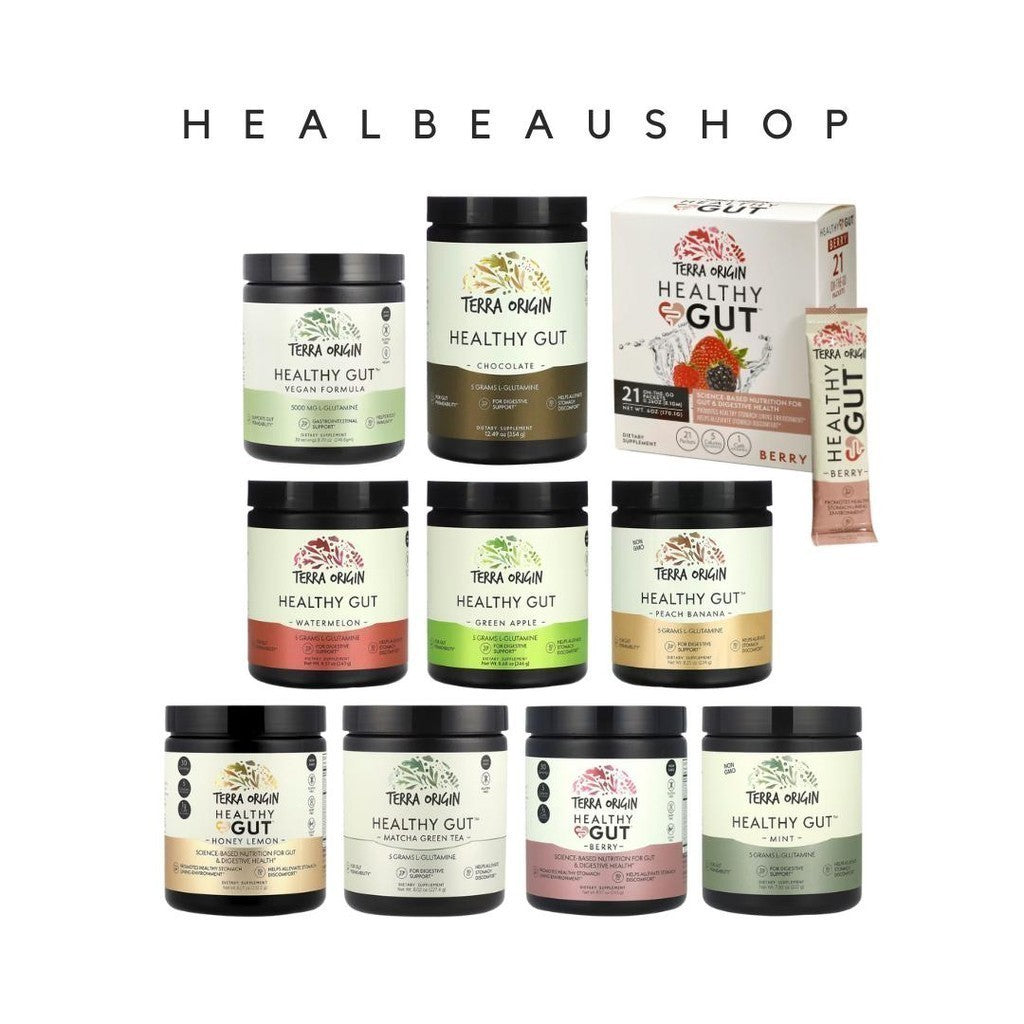 Terra Origin Healthy Gut Powder Kesehatan Pencernaan Rasa Peach banana