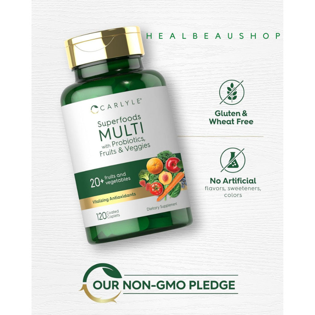 Carlyle Superfoods Multi with Probiotics, Fruits and Veggies 120ccp Original