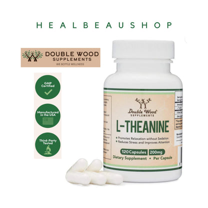Doublewood L-Theanine 200mg 120caps Insomnia Stress Support Ori USA