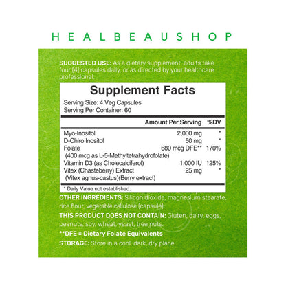 Deal Myo-Inositol & D-Chiro Inositol (40:1), 240 Veggie Capsules