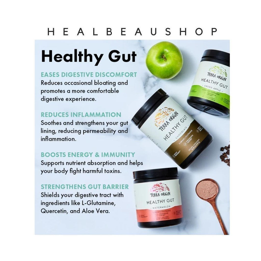 Terra Origin Healthy Gut Powder Kesehatan Pencernaan Rasa Peach banana