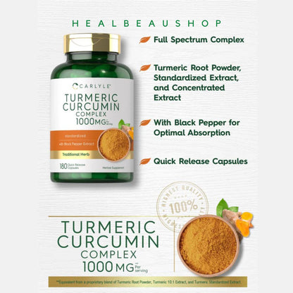 Carlyle Turmeric Curcumin Complex 1000mg|3000mg Anti Radang,Anti Inflamasi