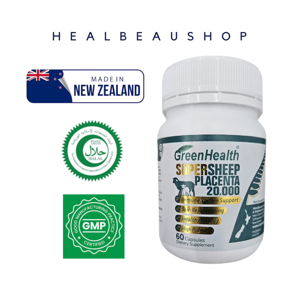 Green Health Super Sheep Placenta 20.000mg 60 caps Halal Ori New Zealand