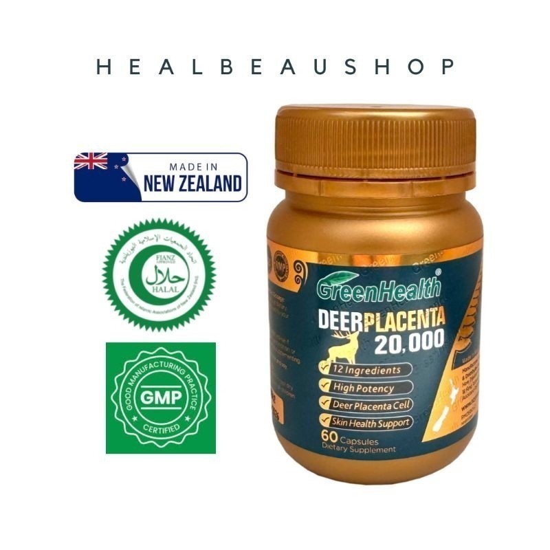 Deer Placenta Green Health 20.000mg Isi 60 Kapsul