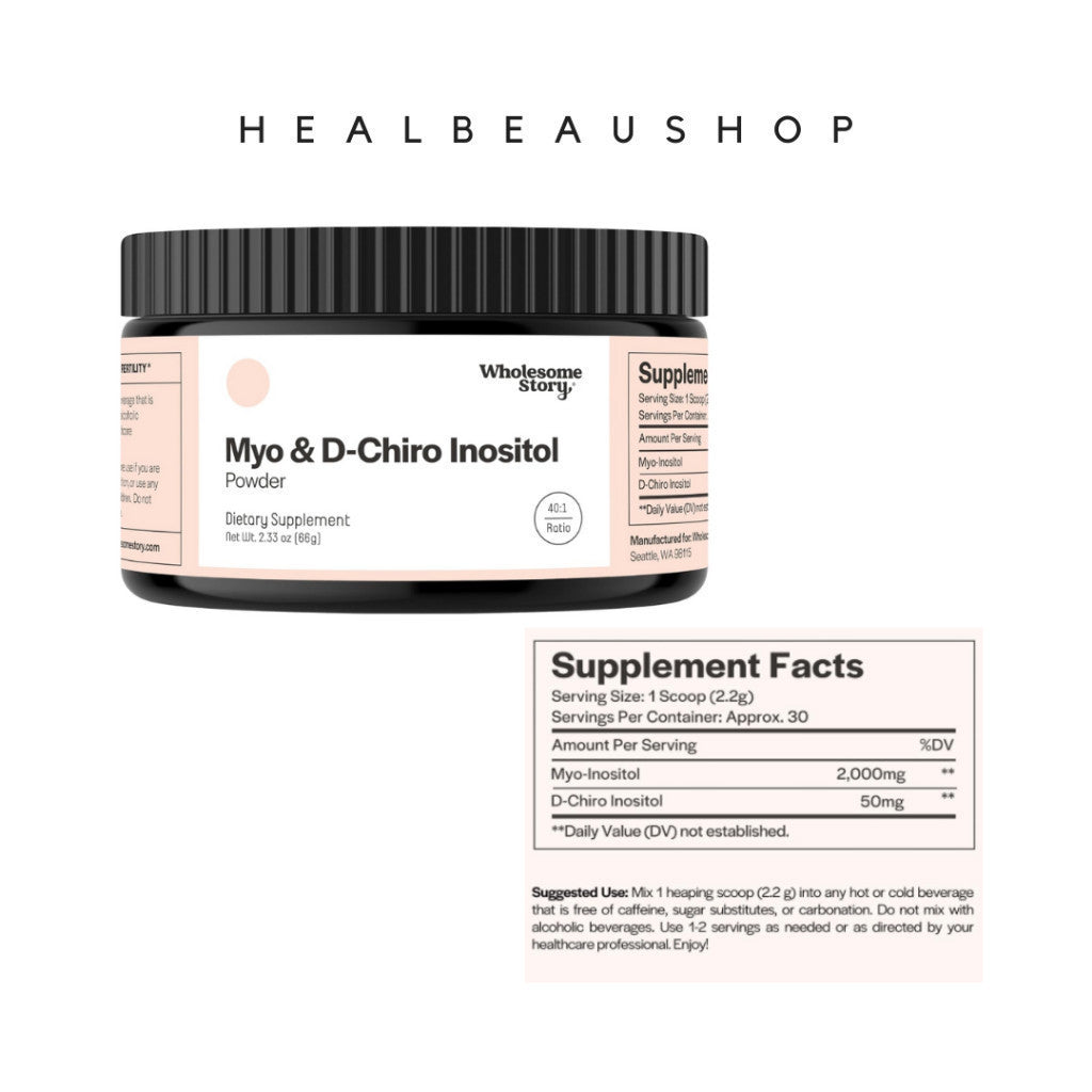 Wholesome Story Myo D-Chiro & Inositol 40:1 2050mg MTHF 2550mg D3 Folate
