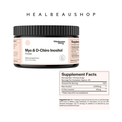 Wholesome Story Myo D-Chiro & Inositol 40:1 2050mg MTHF 2550mg D3 Folate