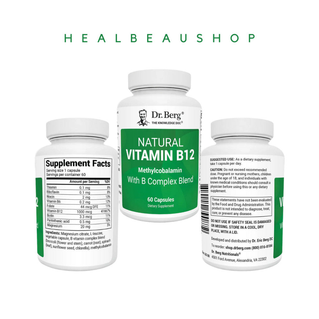Dr. Berg Natural B1 Allithiamine B3 Niacin B12 Methylcobalamin B Complex
