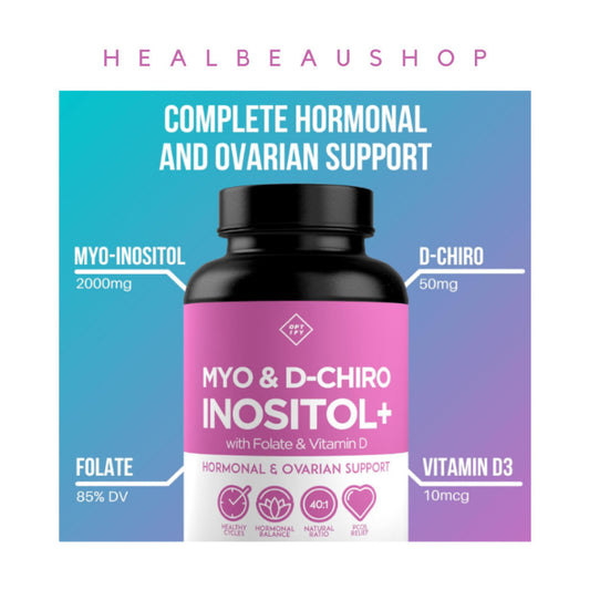 Optify Premium Inositol 2000mg Myo D-Chiro Folate Vitamin D 120caps US