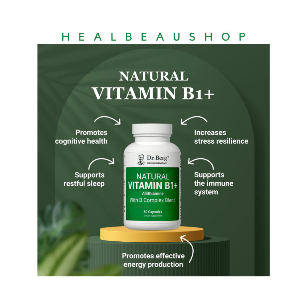 Dr. Berg Natural B1 Allithiamine B3 Niacin B12 Methylcobalamin B Complex