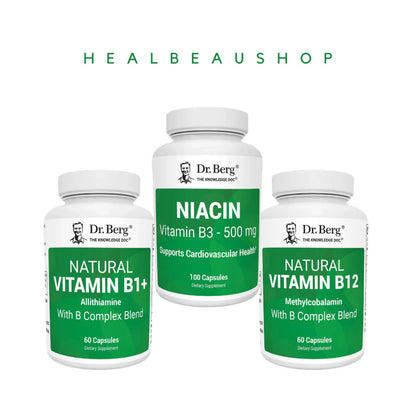 Dr. Berg Natural B1 Allithiamine B3 Niacin B12 Methylcobalamin B Complex