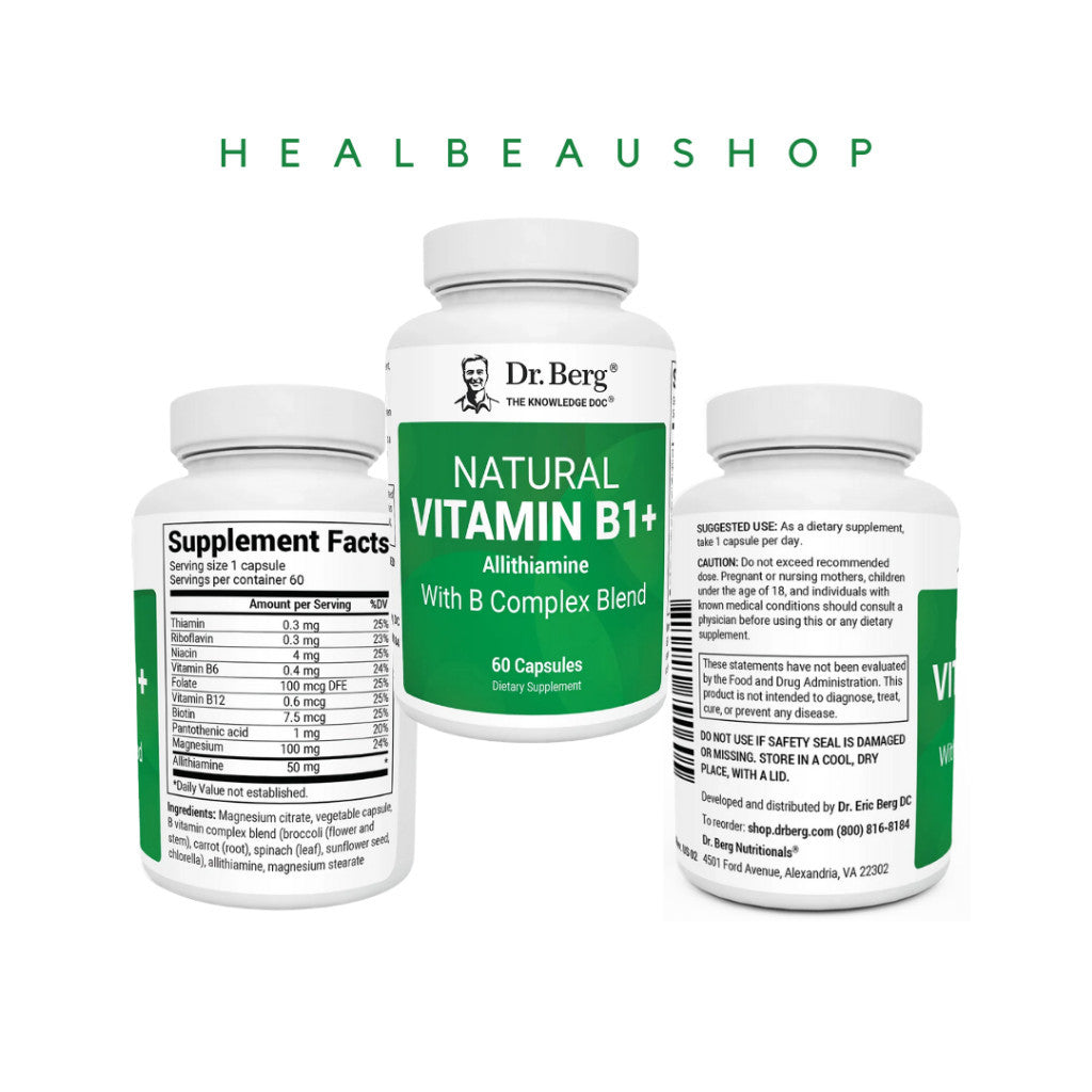 Dr. Berg Natural B1 Allithiamine B3 Niacin B12 Methylcobalamin B Complex
