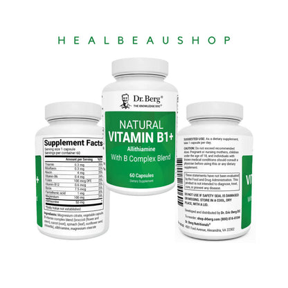 Dr. Berg Natural B1 Allithiamine B3 Niacin B12 Methylcobalamin B Complex