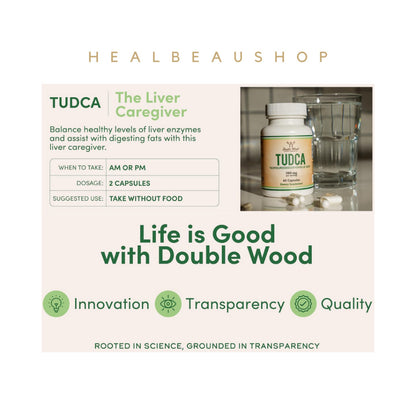 Doublewood Tudca Liver Detox Batu Empedu Tiroid 500mg 60caps Halal Ori USA